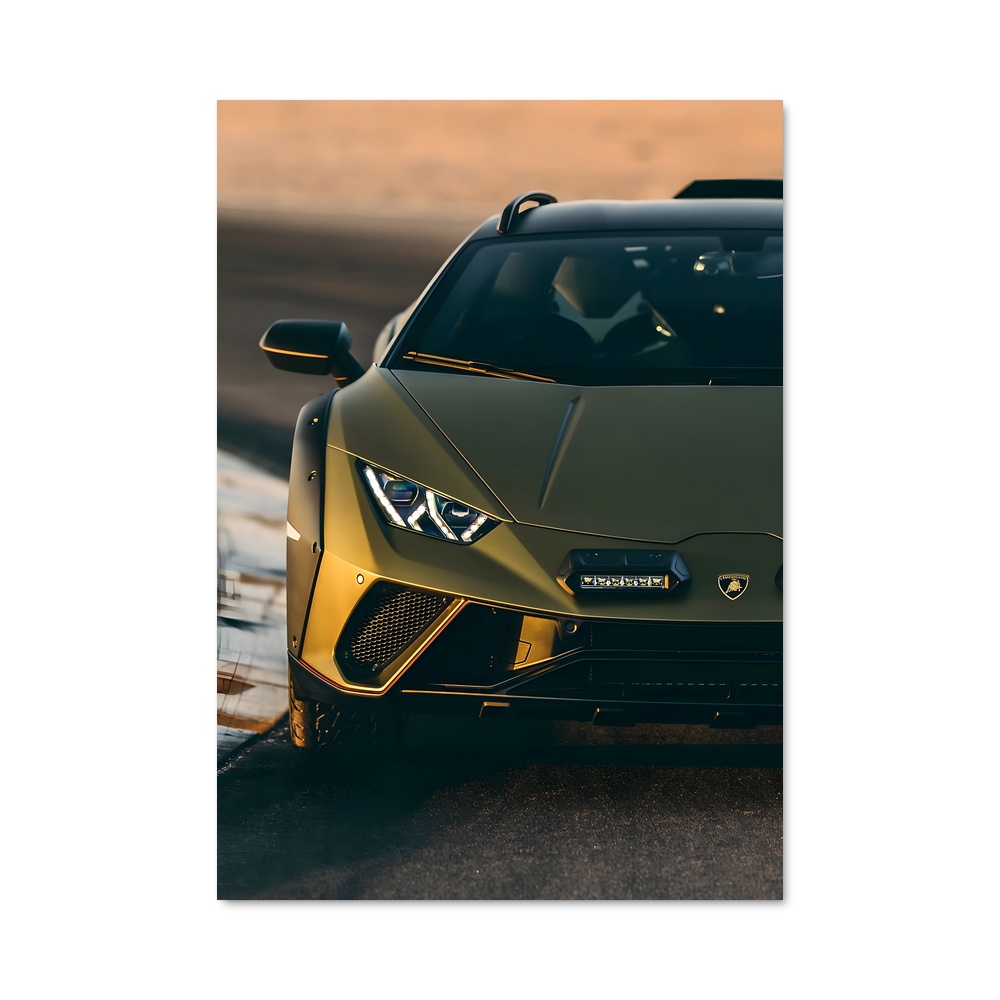 Poster Huracan Jaune – affiche Lamborghini